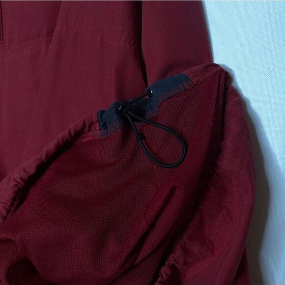 Men's PGA Tour Golf Windbreaker Quarter Zip Pullover Burgundy / Charcoal SZ XXL - Picture 9 of 12